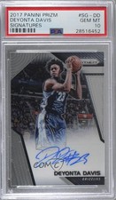 2017-18 Panini Prizm Signatures Deyonta Davis #SG-DD PSA 10 GEM MT Auto g6p