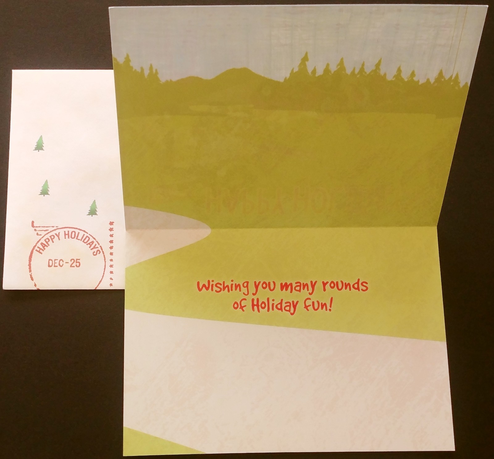 "Flamingo-Rolling", (3) Leanin Tree Christmas, New Yr Cards, New & (3) Envelopes