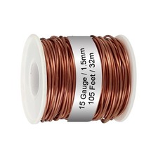 99.9% Soft Copper Wire 15 Gauge/1.5mm Diameter 105 Feet/32m 1.1 Pound Spool New