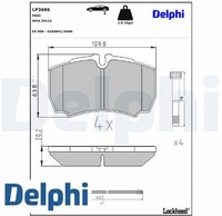 Delphi LP3686 Bremsbelagsatz FüR Scheibenbremse Bremsbelagsatz FüR Ford