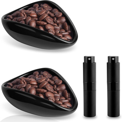 Coffee Bean Dosing Cup and Spray Bottle Set - Ceramic Espresso Accessories Kit, 