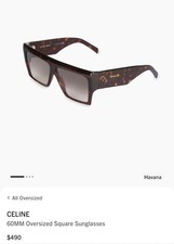 CELINE60MM Oversized Square Sunglasses 490ADD TO BAG
