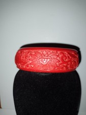 Vintage Armreif Armschmuck Chinesische Lackkunst Rotlack Arm Reif Asiatika gut