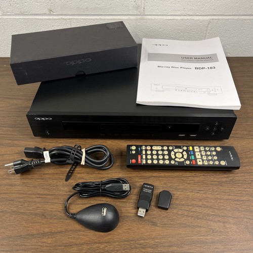 OPPO BDP-103 3D 2K-4K Blu-Ray DVD SACD CD Player W/ Remote And WiFi Adapter