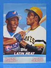 2001 Topps Combos Card #TC8, Latin Heat – Vladimir Guerrero & Roberto Clemente