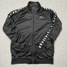 Kappa Track Jacket Womens XL Black Omini Logo...