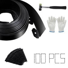 Landscape Edging - 2" High x 33 FT, Plastic Garden Edging Border with 100 Pla...