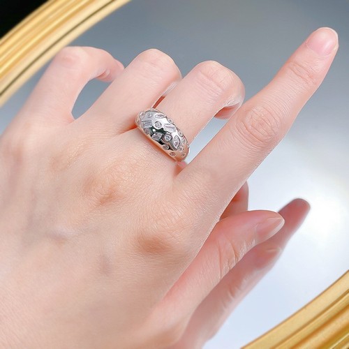 Irregular Lab Grown Diamond Ring, 18K Gold Vermeil, Versatile Minimalist - Picture 3 of 7