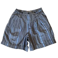 Geoffrey Beene Vintage High-Waisted Pleated Shorts Size 6 Beige Cotton Classic