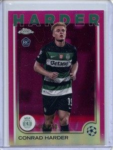 2024-25 Topps Chrome UEFA Club Comps Conrad Harder Pink 2/250 #177