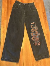 Vintage Y2K JNCO Jeans Wide Leg Dragon Graphic Denim Pants youth size 14