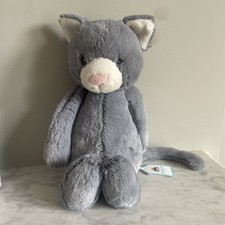 Jellycat Bashful Kitten Kitty Cat Grey New Medium
