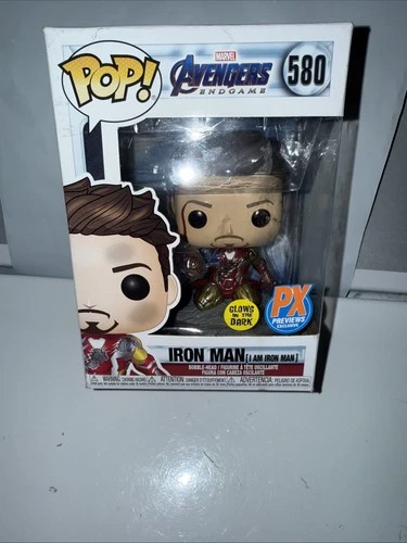 Funko Pop Iron Man  I Am Iron Man PX Previews Exclusive Glow in the dark