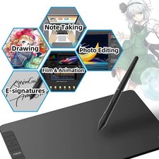 Graphics Drawing Tablet 10x6in Active Area 8192 Levels Pressure Tilt Function