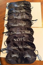 Funny Sleep Eye Mask Set 8 Pack Novelty Travel Masks Shut Up Namaste Bed