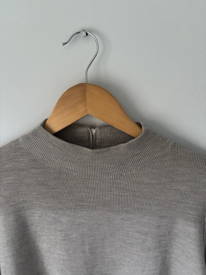 COS Woman’s 100% Wool Knit Sweater / Tunic – Size M (Taupe/Grey) - Image 2 of 4