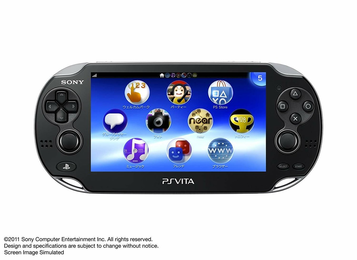 USED PS Playstation vita 3G/Wi‐Fi model CRISTAL BLACK PCH