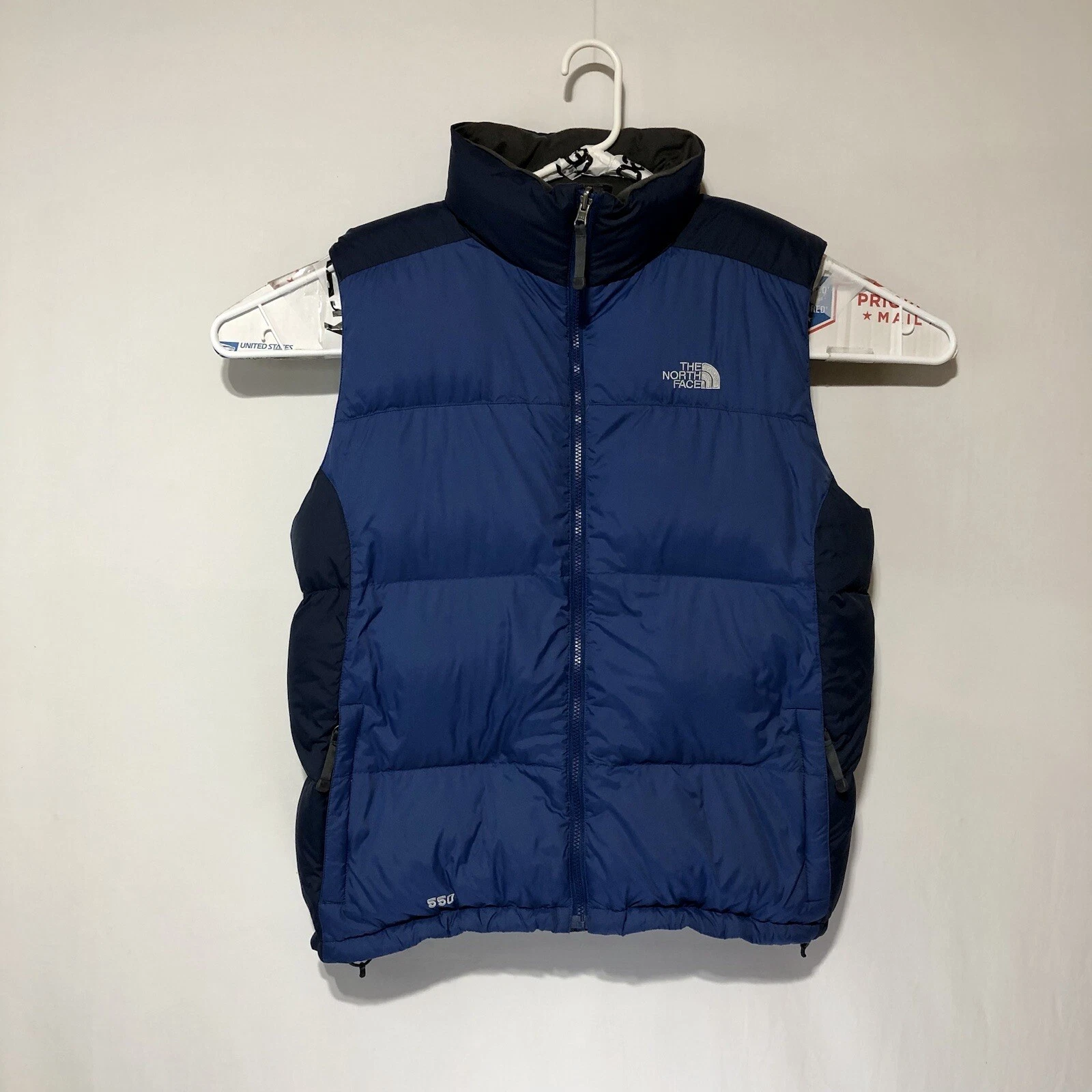 The North Face Mens 550 Goose Down Full Zip Puffer Vest Sz Large Lightweight