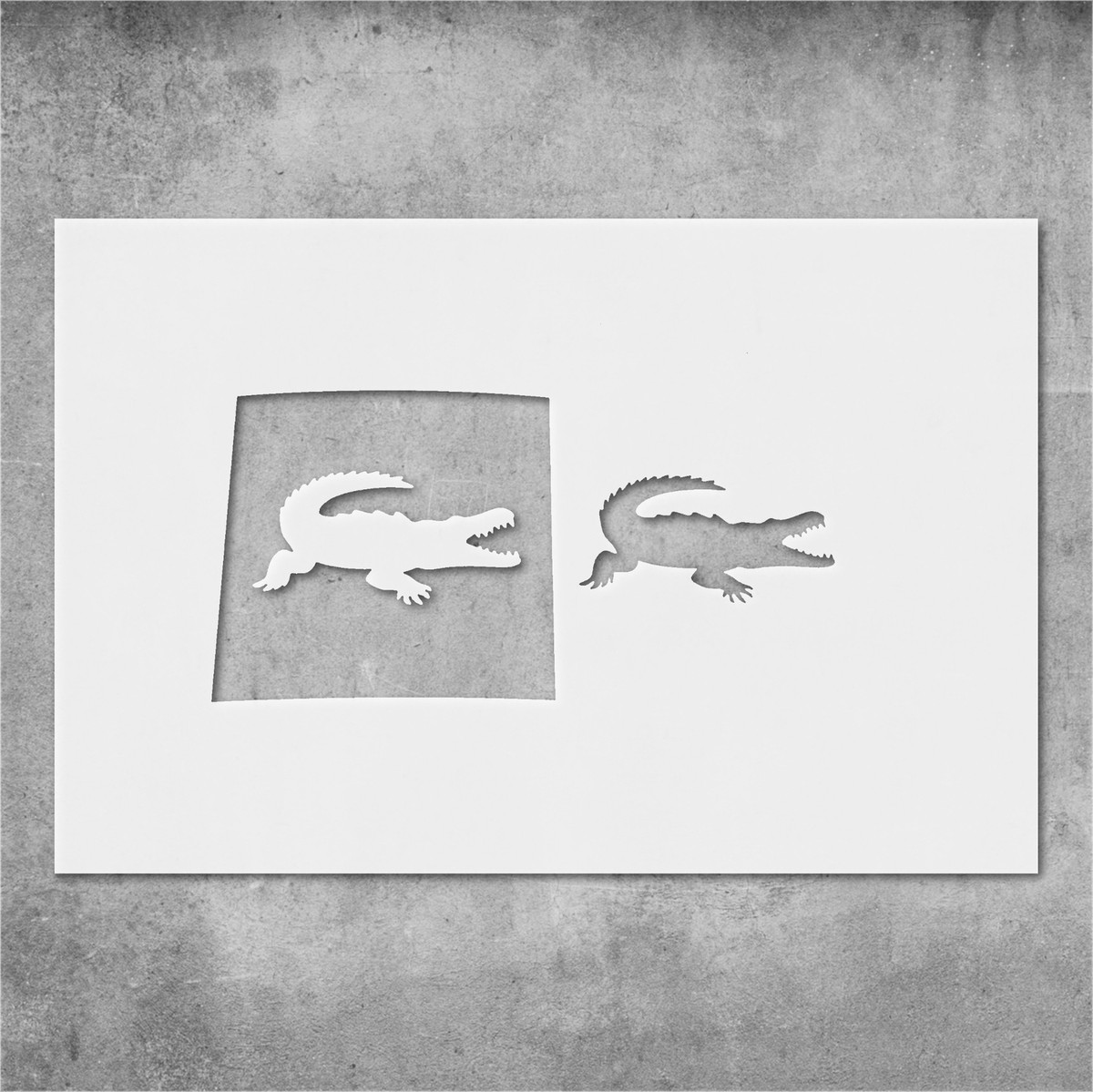 Crocodile Reusable Mylar Stencil - 4 Inch Craft Stencil For Painting, Decorating, DIY