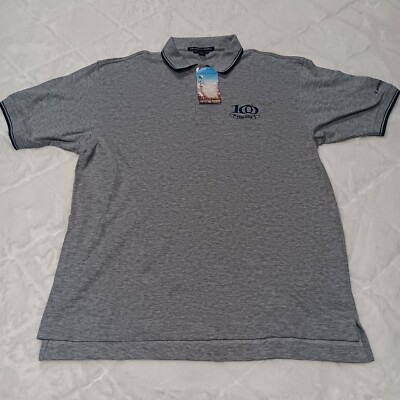 Devon & Jones Pima Cotton Blend St. Anthony Gray Polo Shirt Mens Size XL