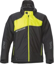Snowmobile Jacket Arctiva Pivot 5 Hooded Insulated Black/Hi-Vis (Size: L)