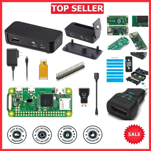 Comprehensive Raspberry Pi Zero W Basic Starter Kit with Power Supply & Adapters