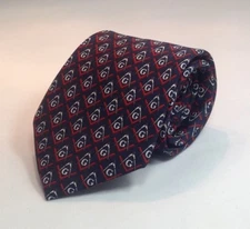 Masonic Square & Compasses Silk Necktie - Navy/Red (MSCNT-S-NR)