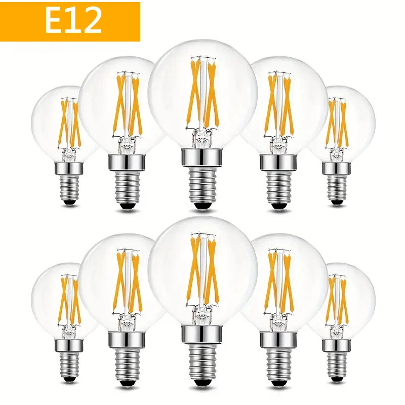 10Pack G50 LED Light Bulbs Dimmable 4W 6W E12 E26 Chandelier Ceiling Fan Lamp - Image 4 of 4
