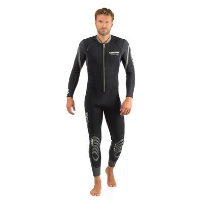 Open Box Cressi 2.5mm Mens Bahia Flex Full Wetsuit, Black / Grey, Size: Large