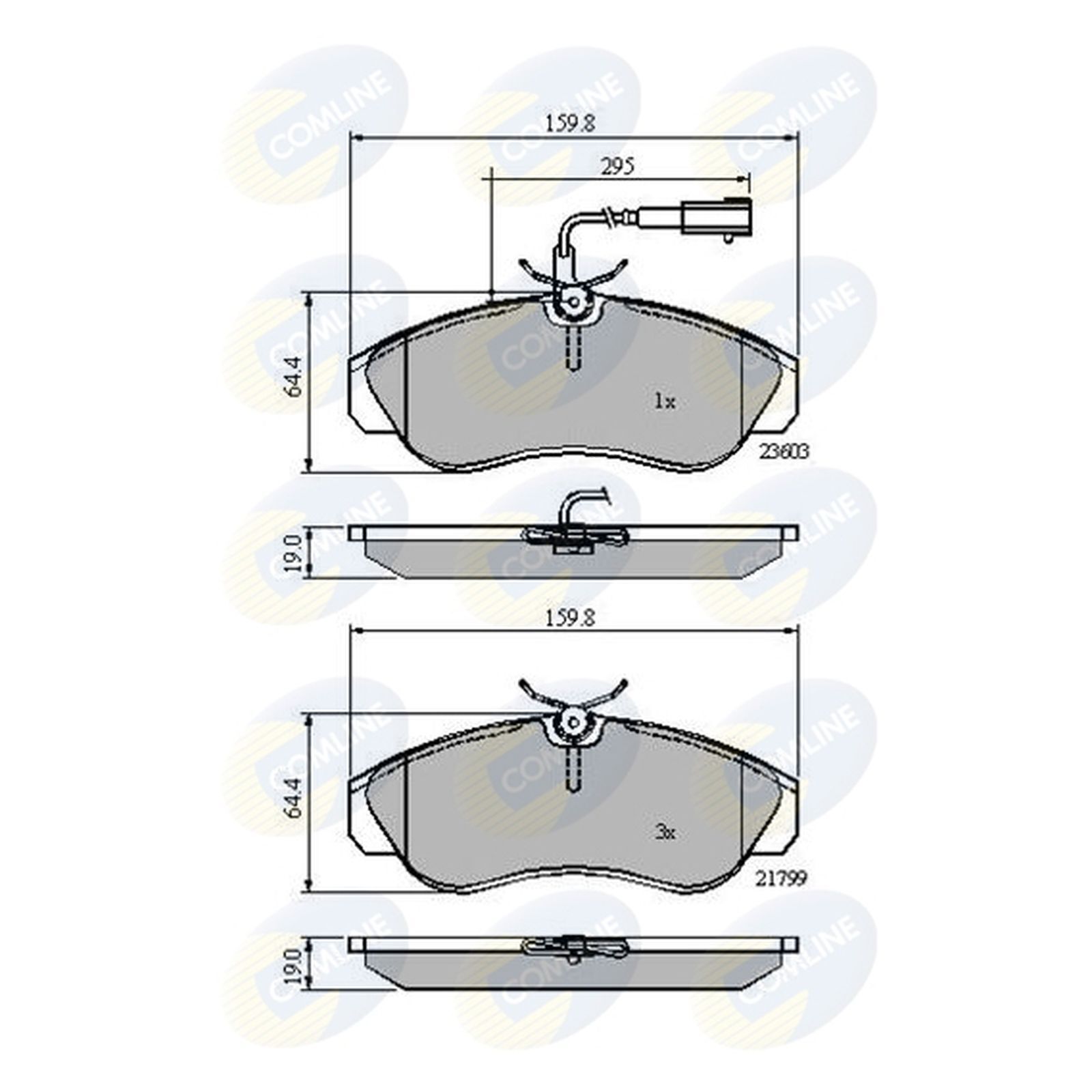 For Ford Fiesta MK6 1.6 TDCi Genuine Comline Front Brake Disc Pads