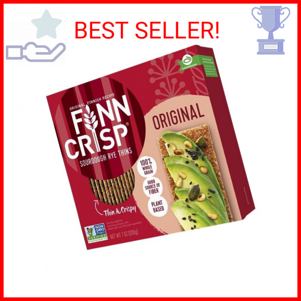 Finn Crisps Original Rye Crispbread 7oz Thin, Crispy Rye Flatbread