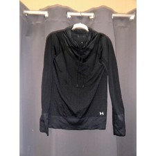 Under Armour Womens mediu Pull Over Cowl Neck Drawstring Fitted Sweatshirt Black