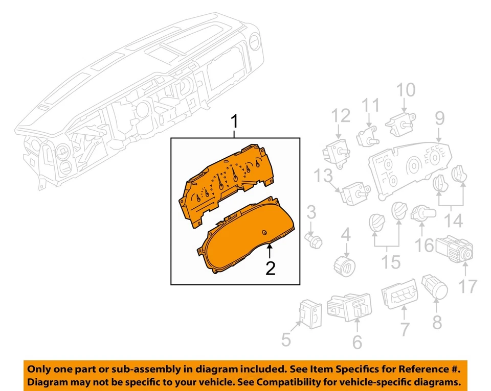 Medidor de instrumentos cluster 4.6L PN:BC2T10849AF OEM 11 12 13 Ford E150 E250 E350 - Imagem 3 de 4