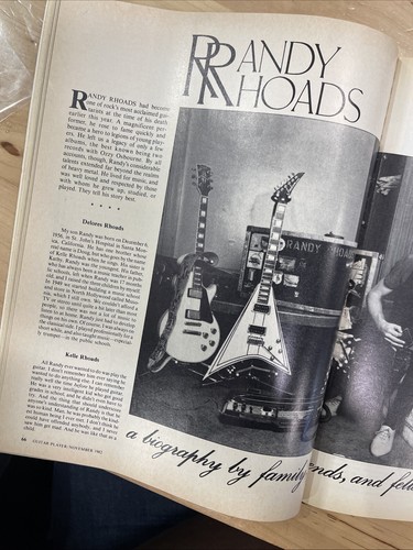 1982 NOVEMBER GUITAR PLAYER MAGAZINE - RANDY RHOADS Ozzy COVER Heavy Metal - Picture 9 of 17