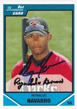 REY REYNALDO NAVARRO ARIZONA DIAMONDBACKS SIGNED BASEBALL CARD BALTIMORE ORIOLES