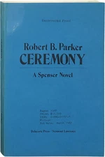 Robert B Parker / Ceremony Uncorrected Proof 1st 1982