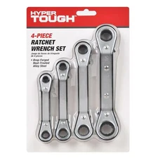 Hyper Tough Heavy-Duty 4-Piece Ratchet Wrench Set