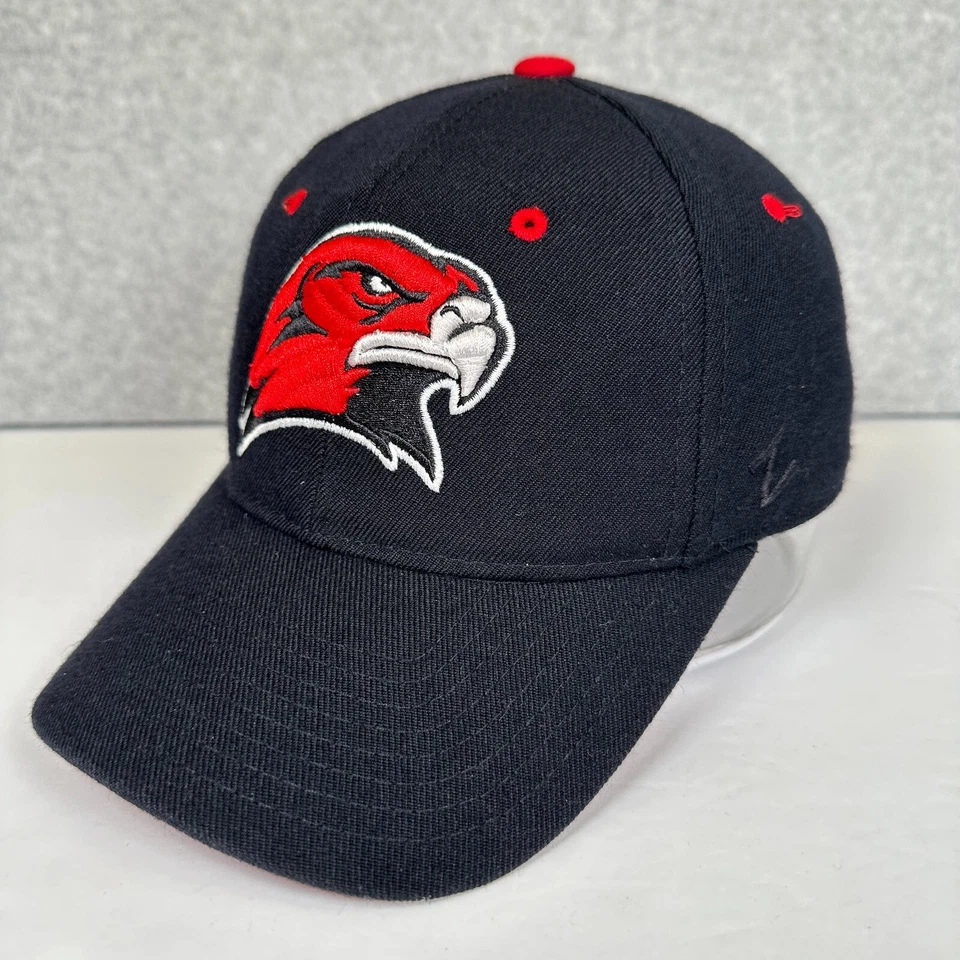 Miami RedHawks Zephyr Cap Men's 7 Black Wool Embroidered Fitted Baseball Hat - Image 2 of 4