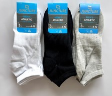 9 Pair of men  s athletic low cut socks with arch support fits shoe size 6-12