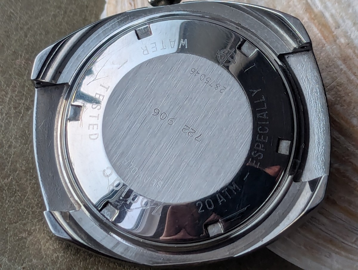 Vintage 1970s Zodiac Sea Wolf 722 906 Diver w/Blue Dial,Warm