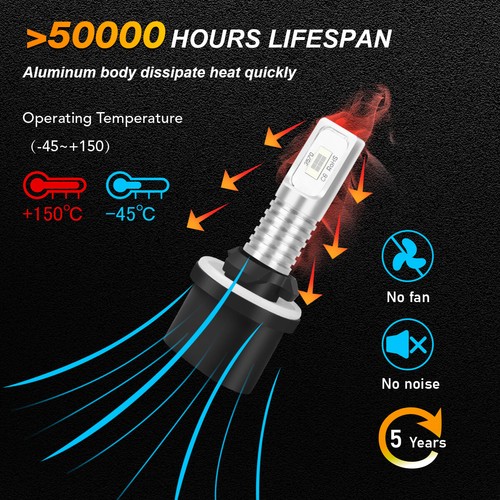 For Dodge Dakota 1997-2000 - LED Headlight Bulbs Hi/Lo Beam + Fog Light Bulbs GL - Picture 12 of 15