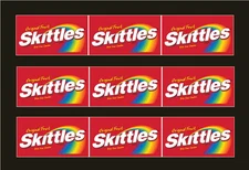 9 VENDSTAR 3000 VENDING MACHINE CANDY STICKERS LABEL  Free Shipping SKITTLES