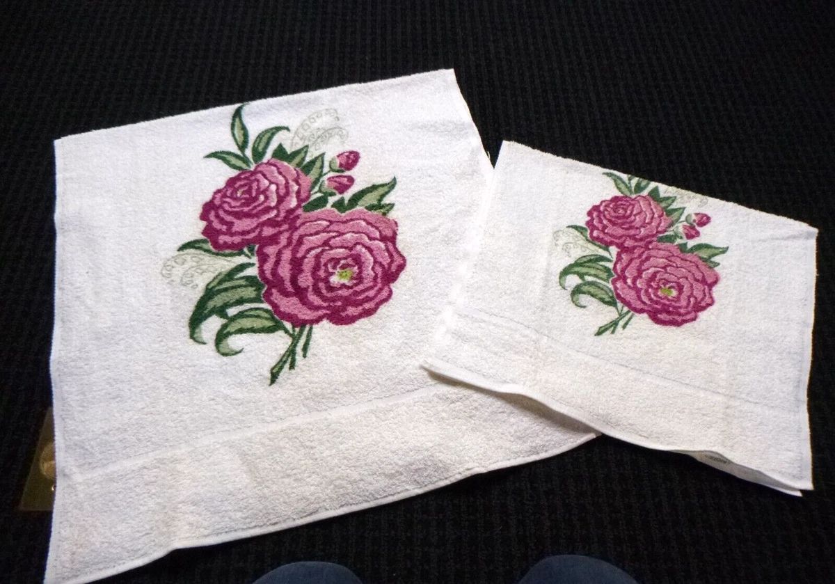 Rose colored hand towels sale