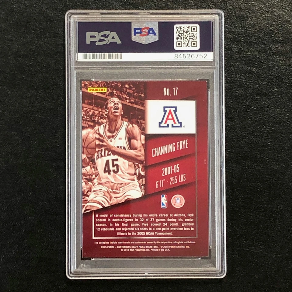 2015-16 Contenders Draft Picks #17 Channing Frye Signed Card AUTO PSA Slabbed AS - Image 2 of 2