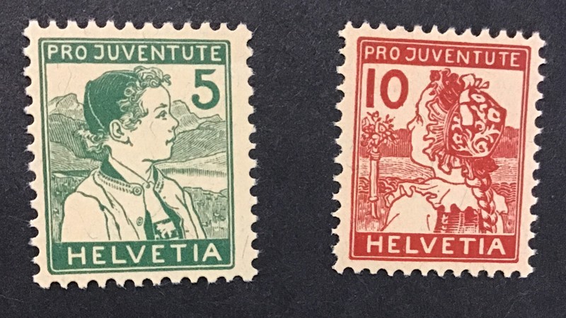 SWITZERLAND 1915 VF -XF MNH SC#B2/3, MI#128/29  CV$356.   (W19)
