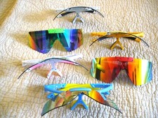 Sunglasses Men's Women's Large Mirrored Flip-Up Sun Shields Sunglasses 5325RV