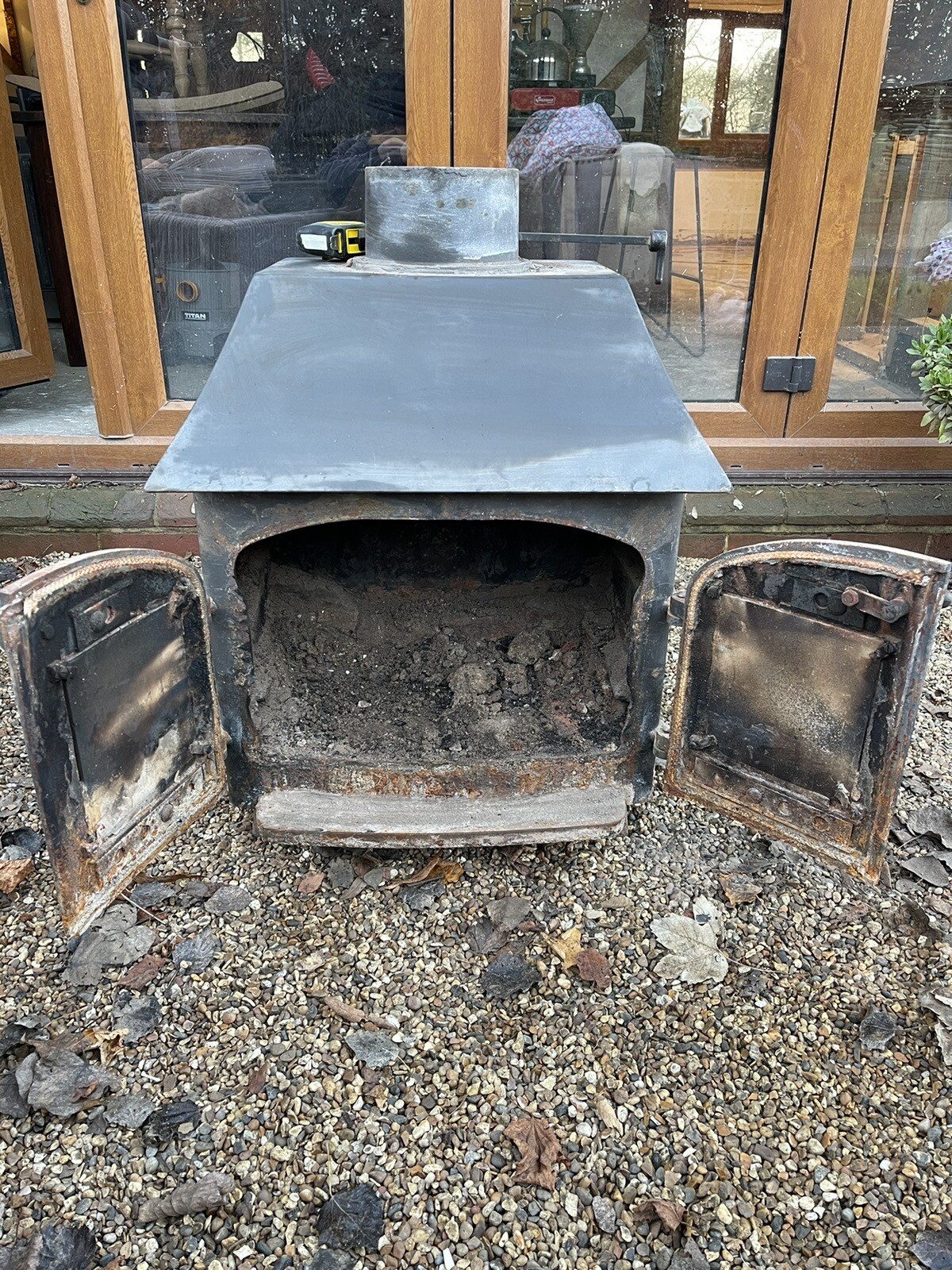 Villager Log Wood Burner Burning Stove eBay