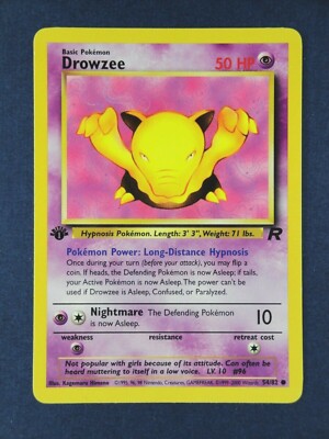 1ST EDITION HYPNO🌀 Non-Holo | 1999 Vintage Pokémon | Fossil 23/62