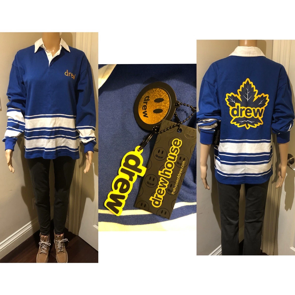 Drew House X Toronto Maple Leafs Rugby Polo Shirts + FREE Auston Matthews  Jersey