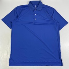 Turtleson Polo Shirt Mens Large Blue Tour Performance Golf Short Sleeve Stretch